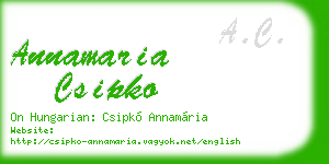 annamaria csipko business card